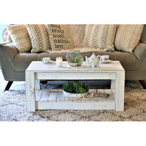 Millwood Pines Easthampton Solid Wood Coffee Table with Storage